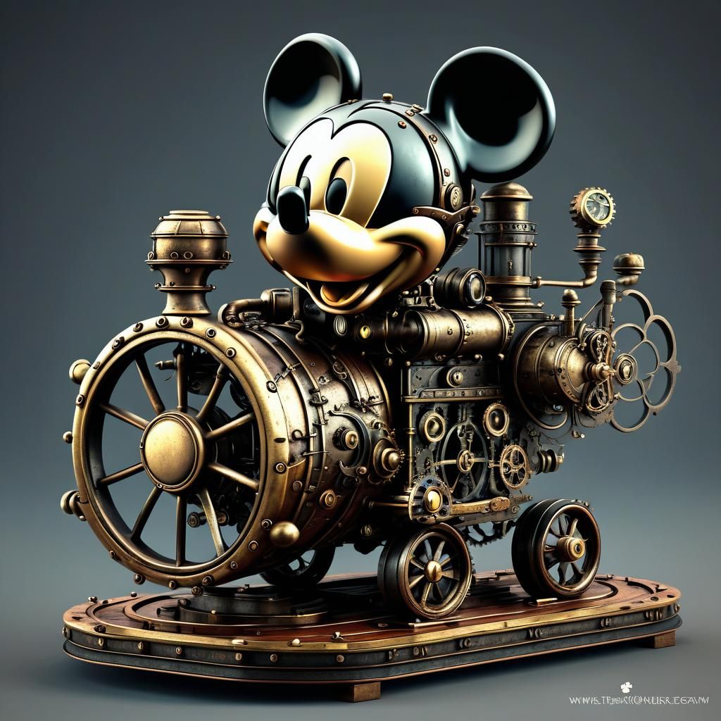 Steampunk Mickey Mouse Engine Fusion