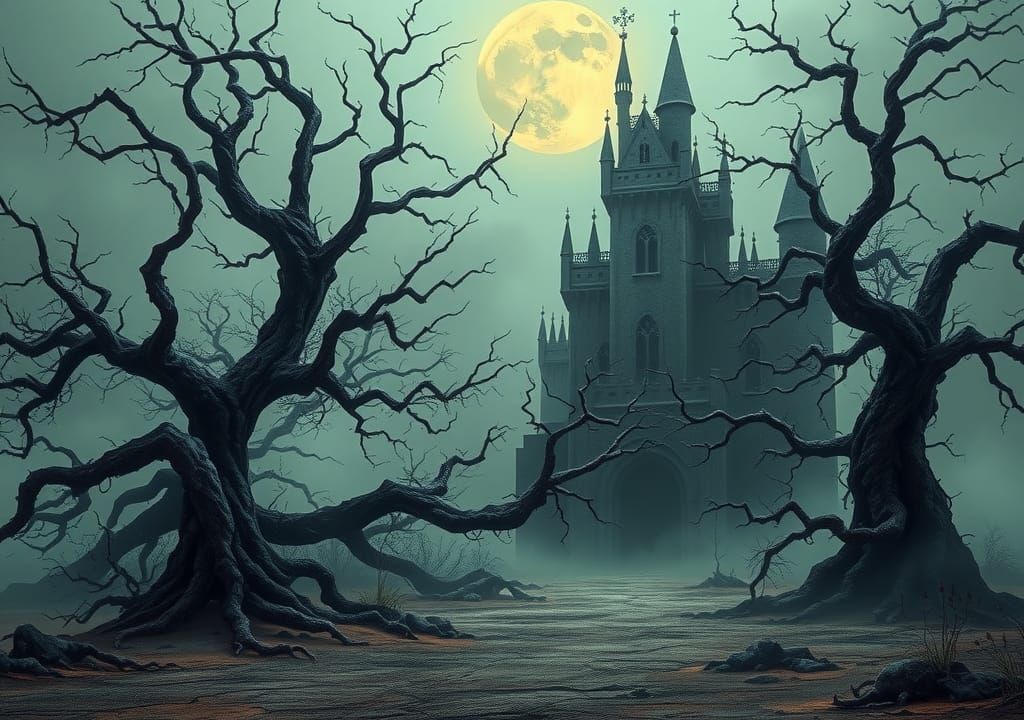 Forsaken Realm: A Dark Fantasy Landscape in Matte Painting S...