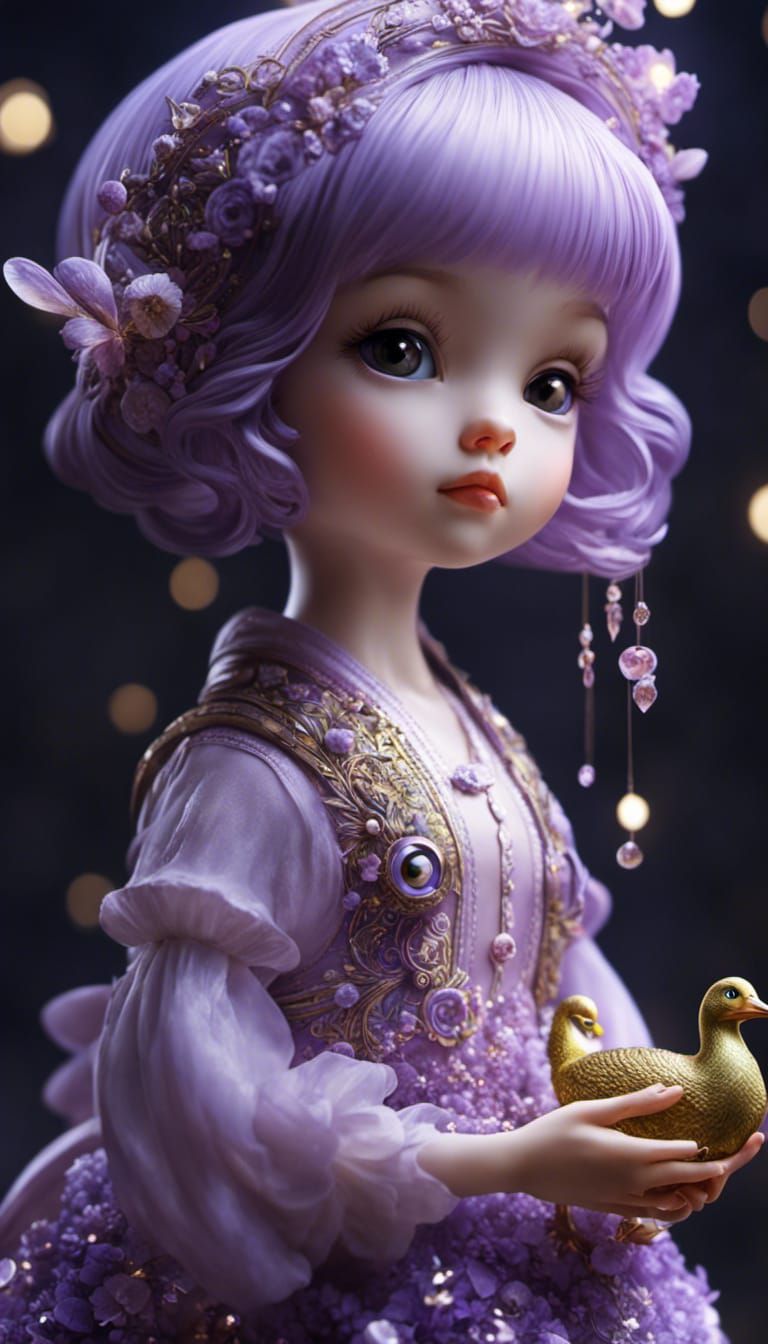 Light Purple Goose in ZBrush Style