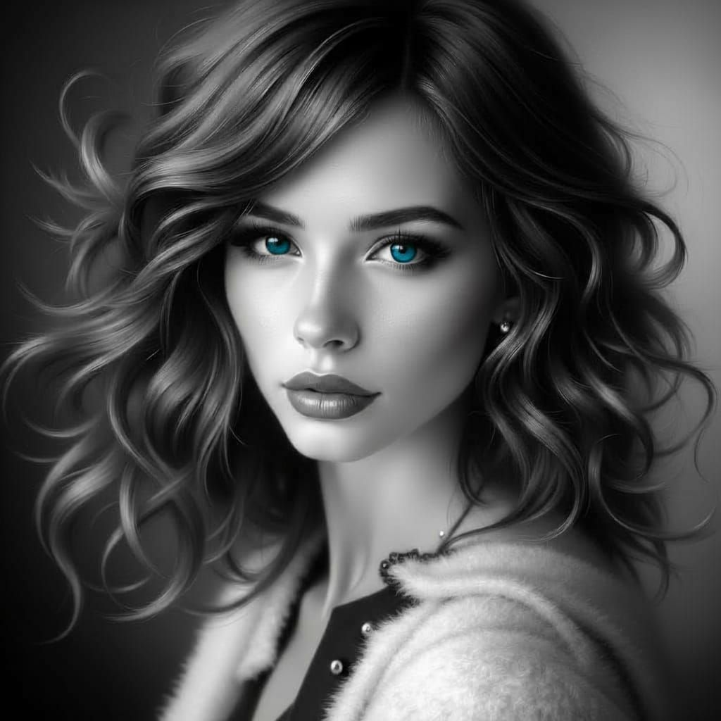 Stunning Portrait of a Woman with Fiery Hair