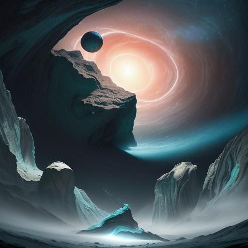 Black Hole Siphons Star Energy: Ultra Realistic Digital Art