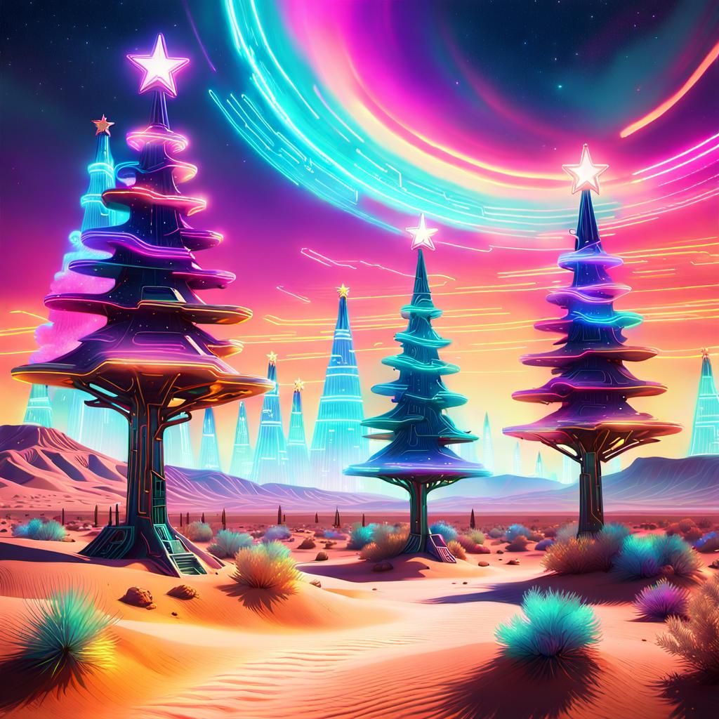 Desert Christmas Hologram