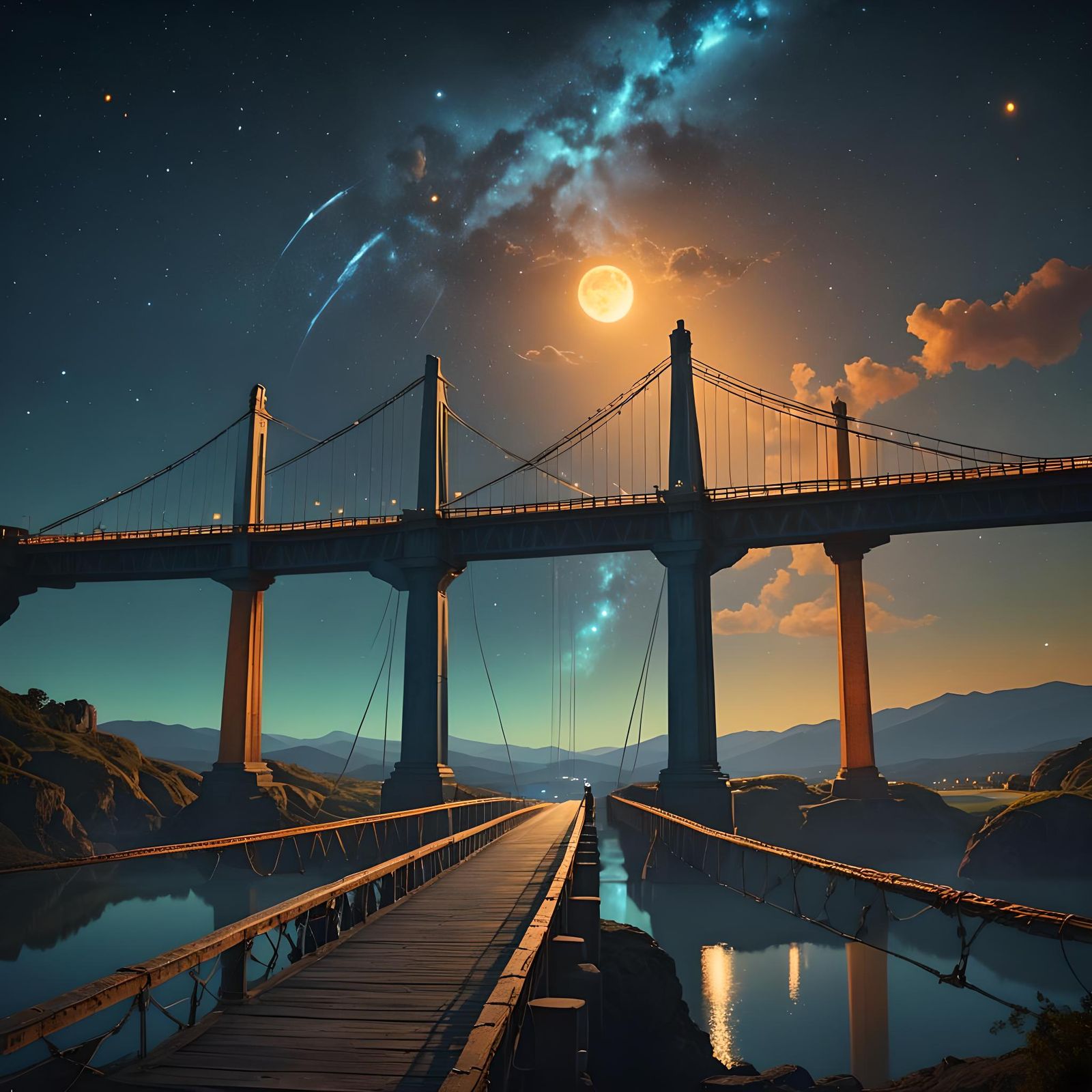 Luminous Bridge to the Stars: Fantasy Concept Art