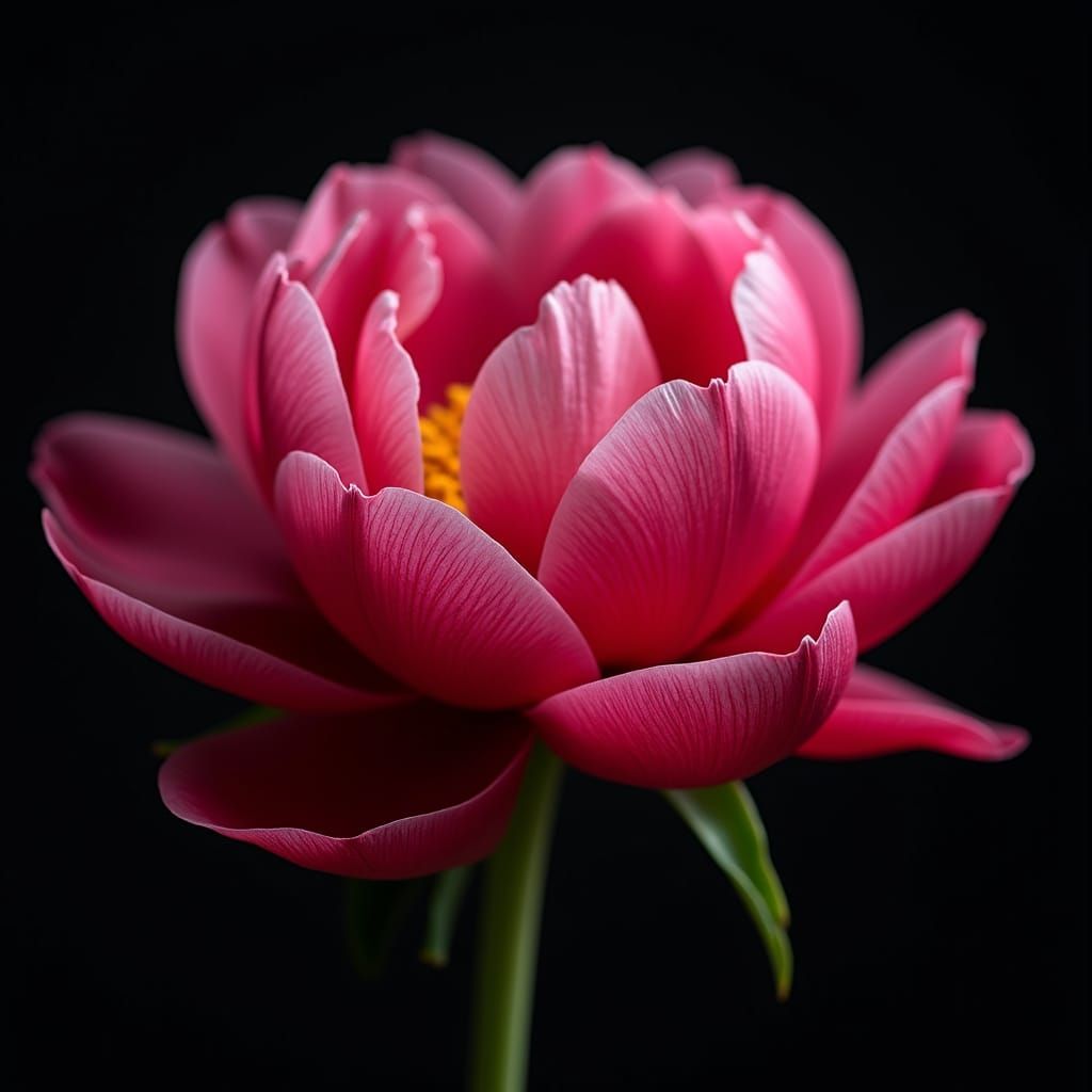 Macro Peony Bloom in High Resolution HDR