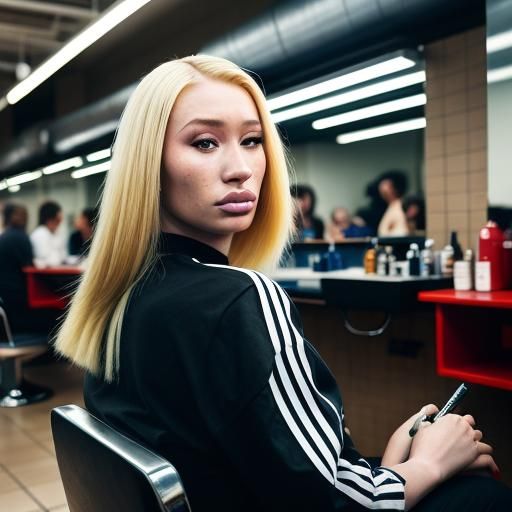 Iggy Azalea in Barber Chair: Professional Portrait
