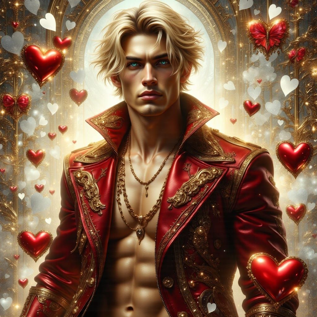 Knave of Hearts in Art Nouveau Punk Style