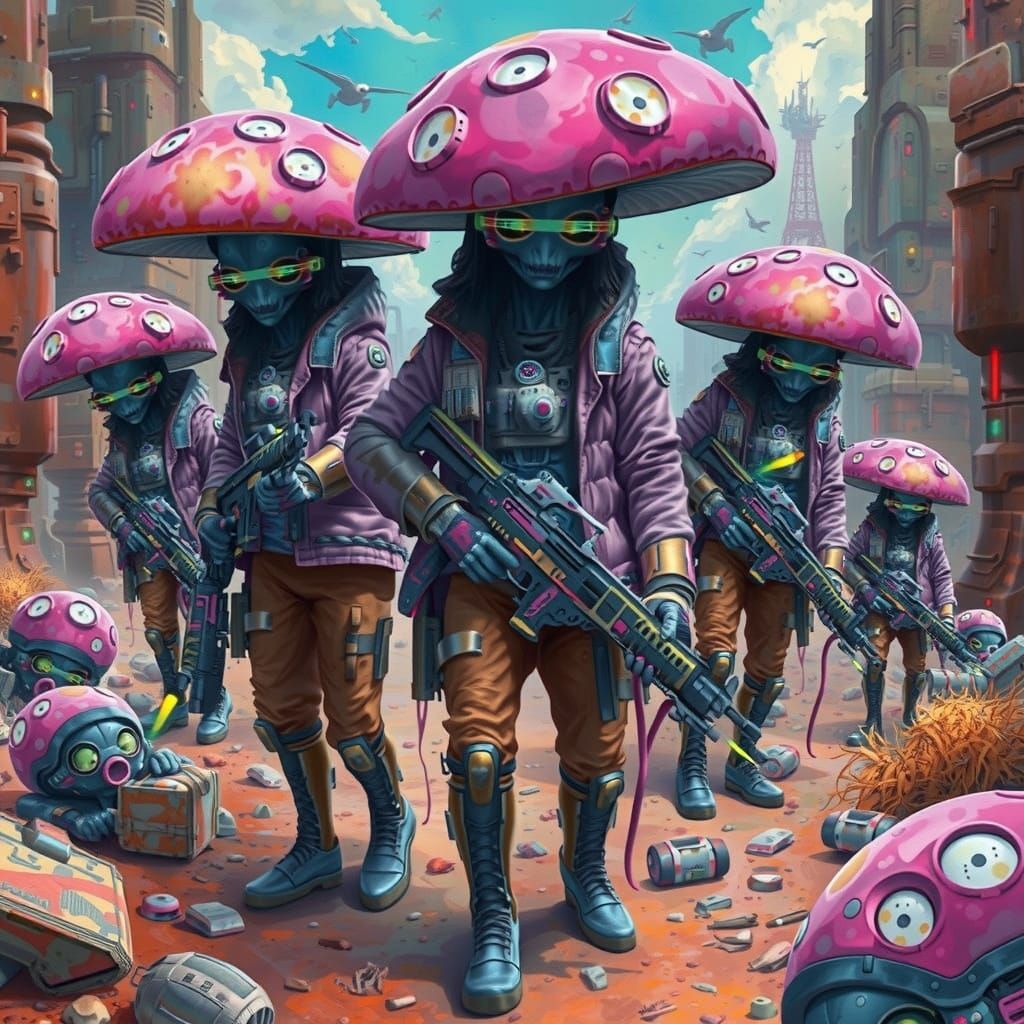 Cyborg Mushroom Aliens Cause Galactic Chaos