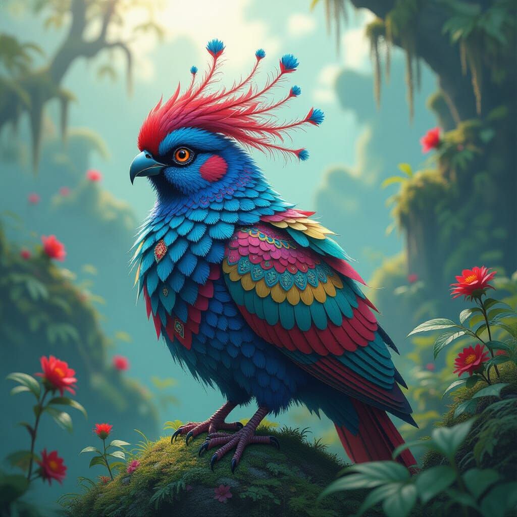 Mystical Creature in a Surreal Dreamscape