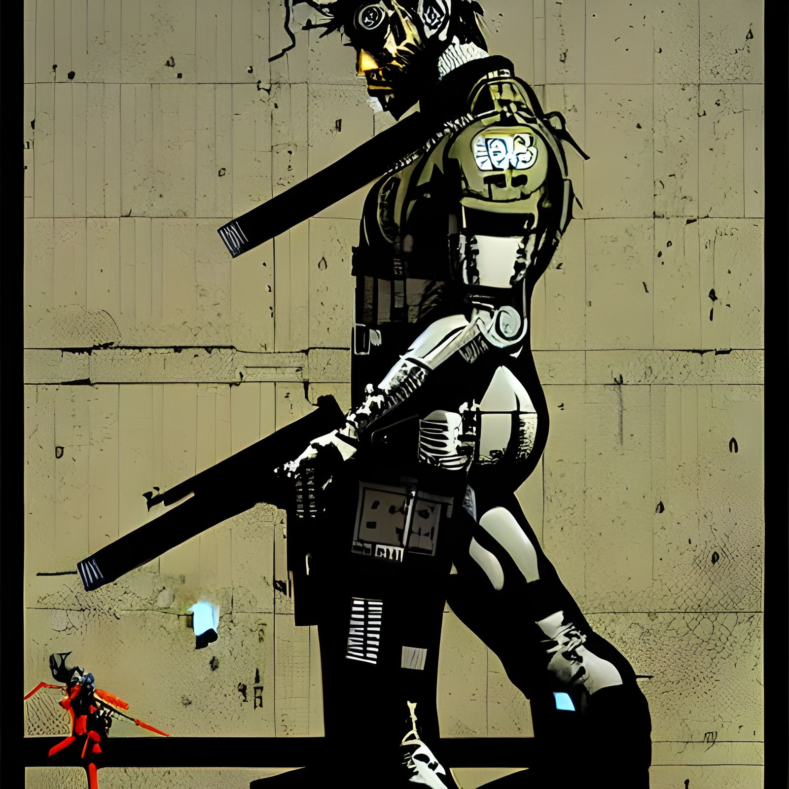 Metal Gear Solid in Street Art Style