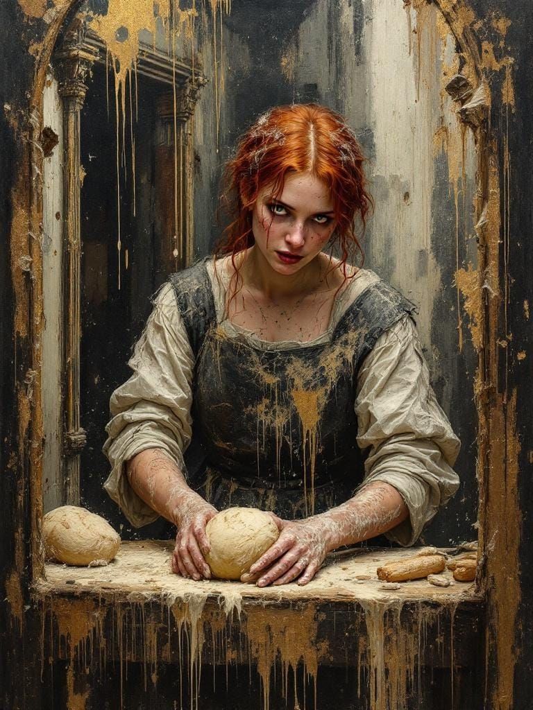 Baker's Kitchen: Medieval Manuscript Illumination with Decay...