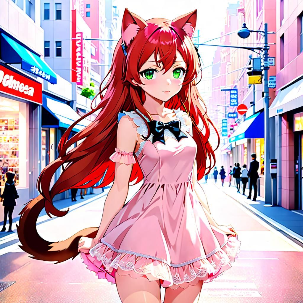 Pink Dress Sabaku Neko