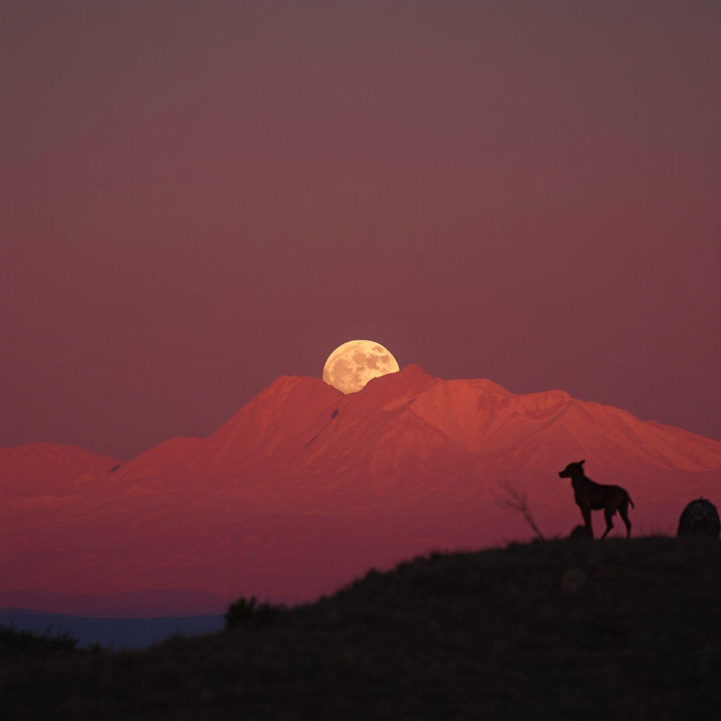Golden Hour Moonscape: Tranquil Lunar Beauty