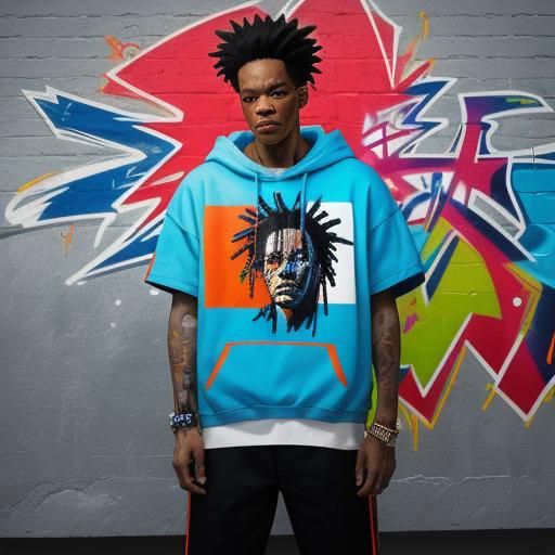 Vibrant Street Art Portrait in Urban Alleyway