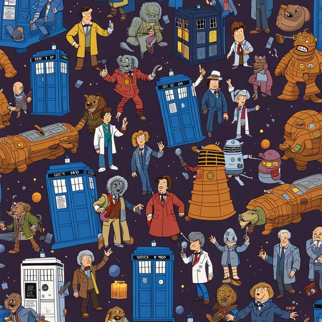 Doctor Who as 80s Cartoon Character