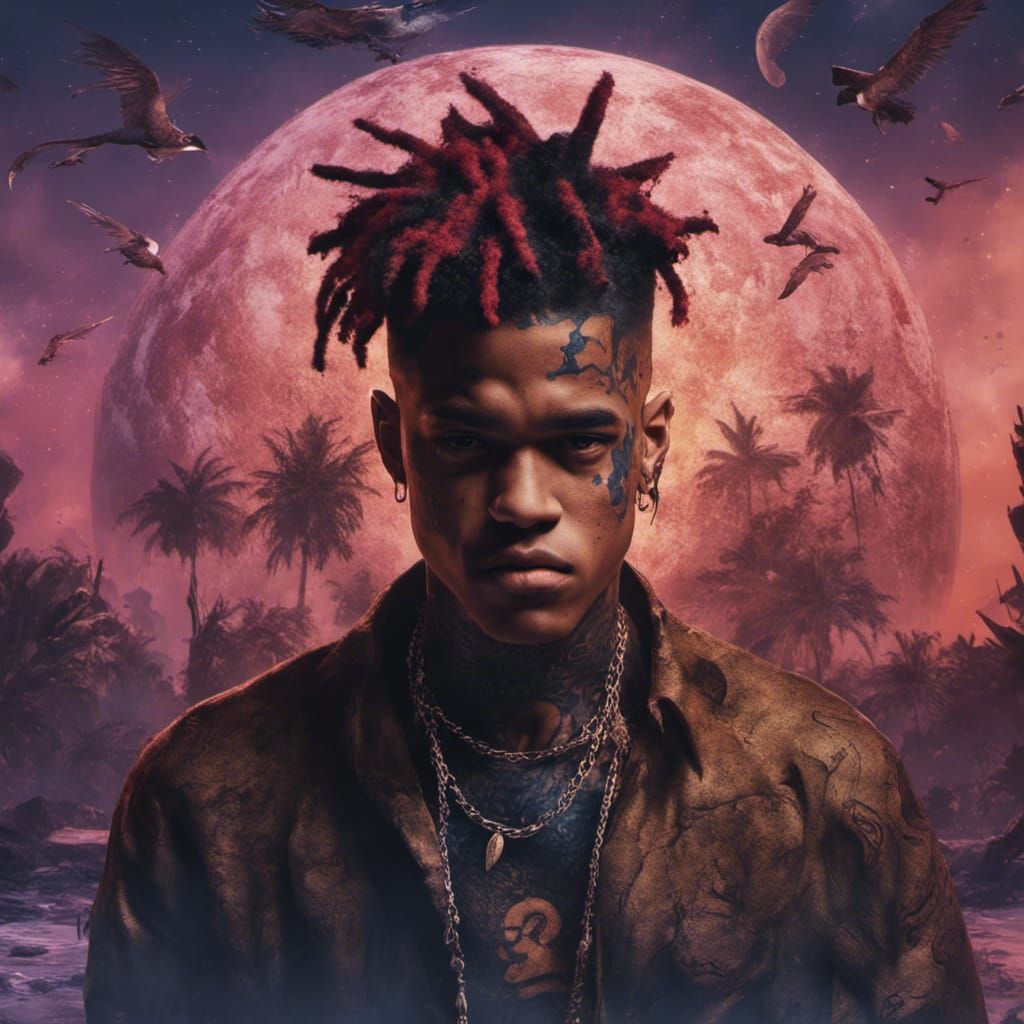 Rapper in Detailed Matte Painting Style