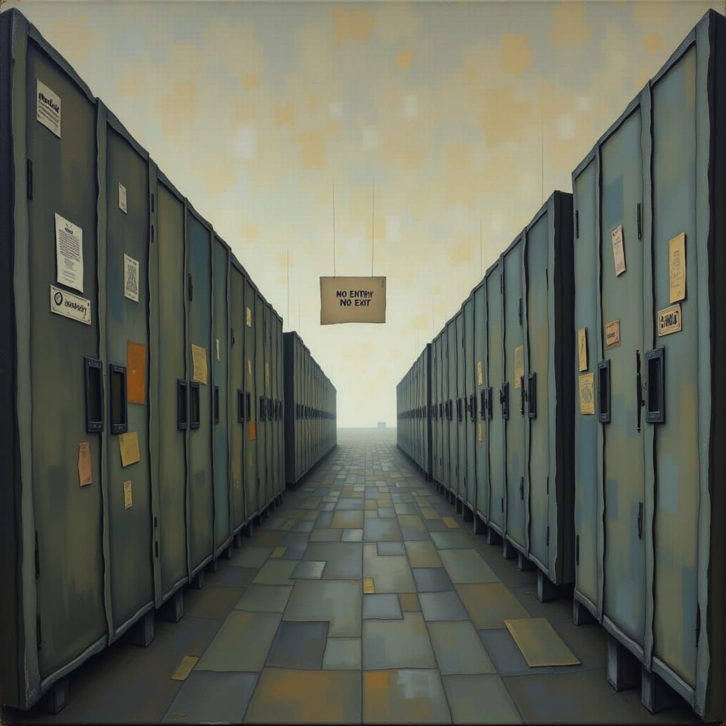 Surreal Archive of Nothingness in Dreamlike Dusk