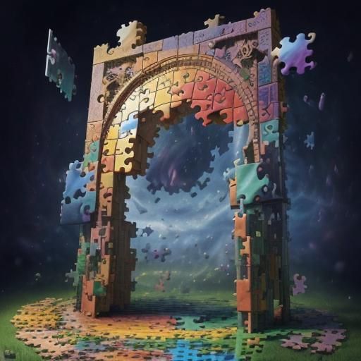 Surreal Puzzle Portal to a Metaphysical Land