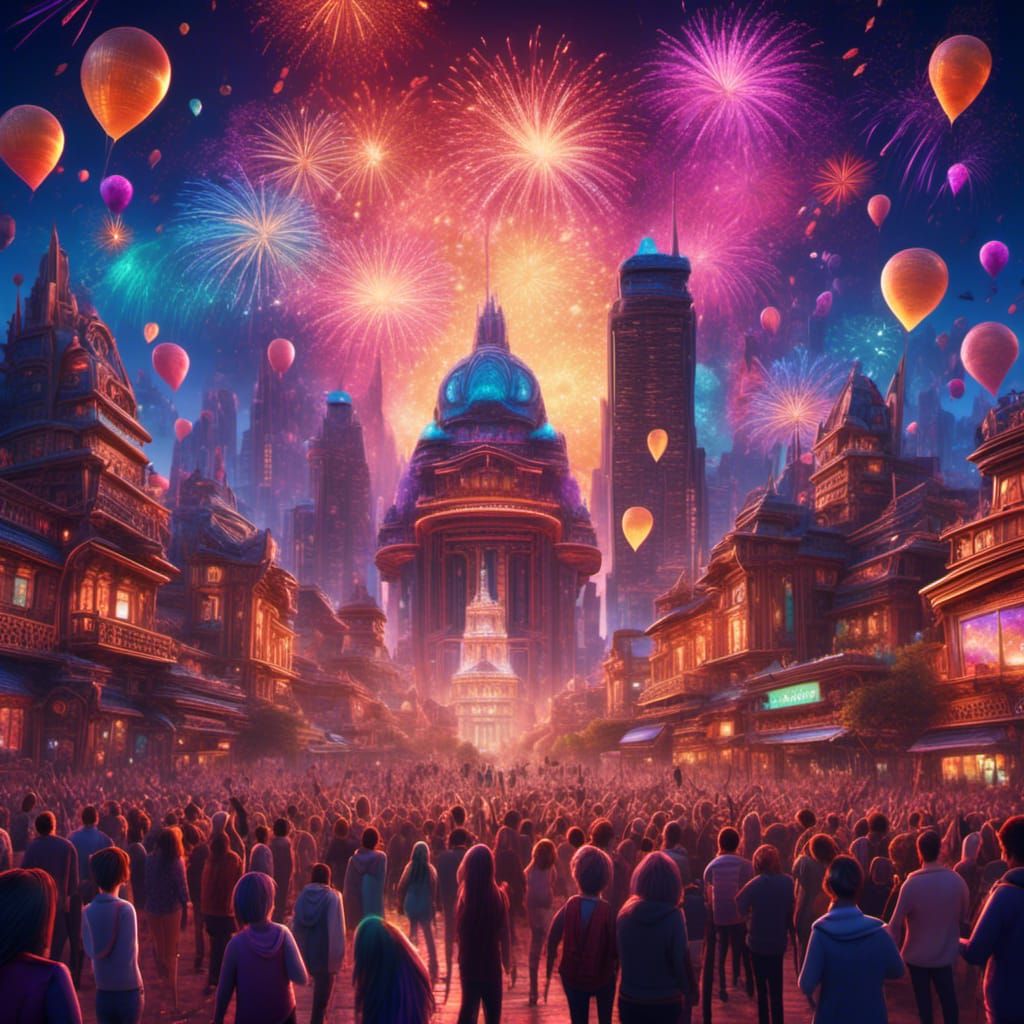 50k Milestone Celebration with Fireworks and Confetti