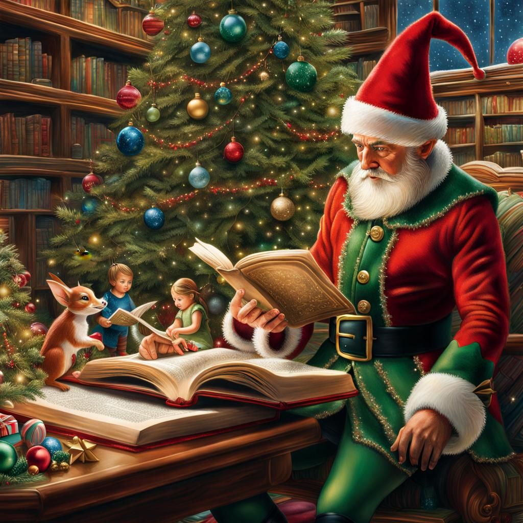 Christmas Elf Reading Book With Tiny People