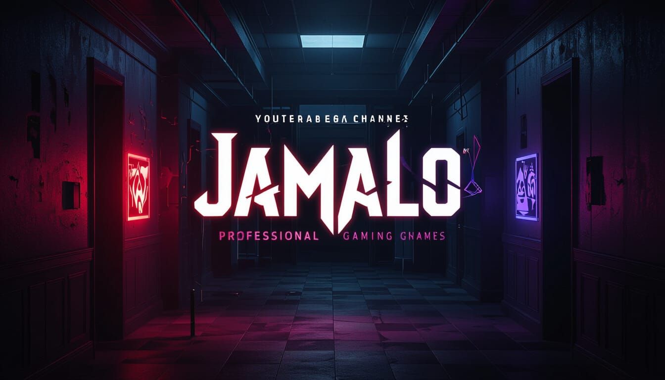 Jamalo Gaming Channel Banner: Dark, Intense Horror & Action