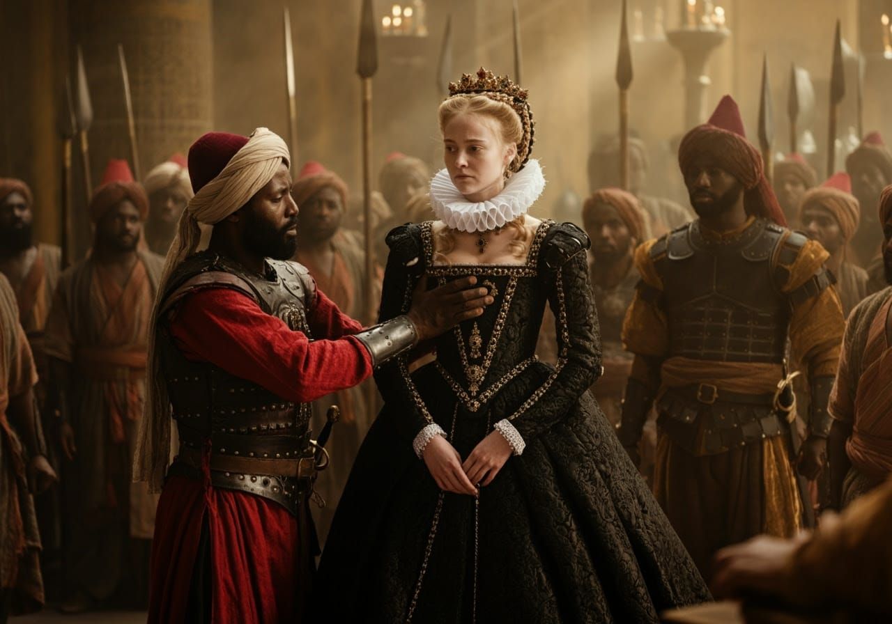 Queen Introduced to Emir: Rembrandt-Inspired Scene