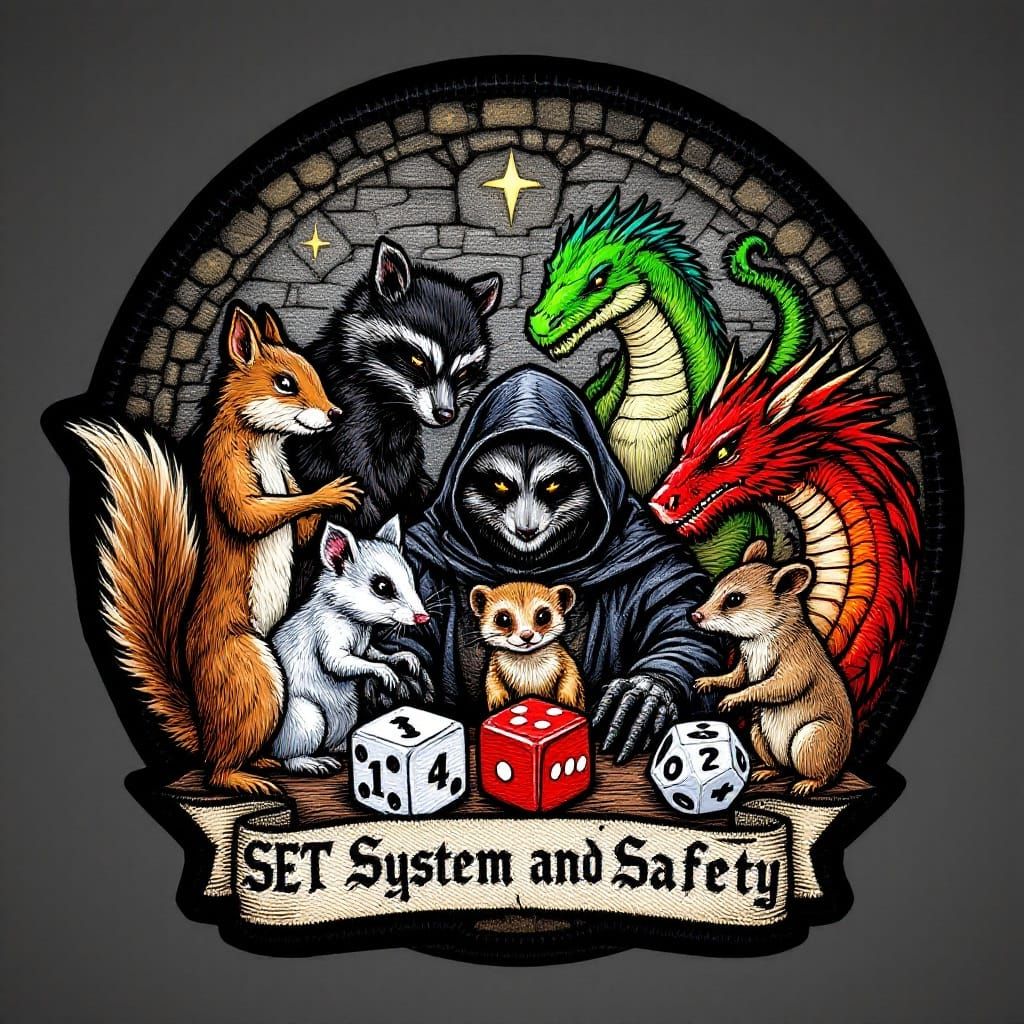 Dungeons and Dragons Adventurers in Tactical Patch Style