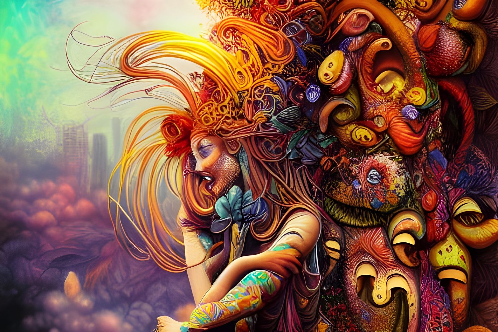 Surreal Portrait Inspired by Visionary Artists