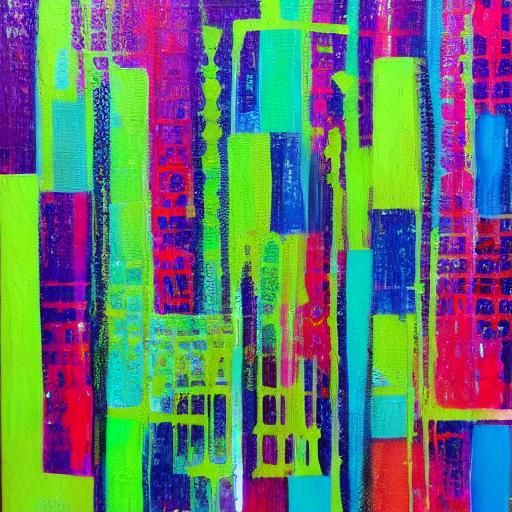 Abstract Acrylic Pouring Painting with Cells