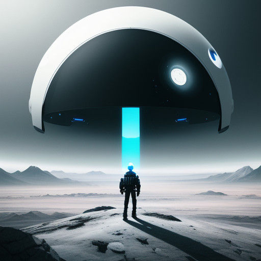 Surreal UFO Descends Upon a Post-Apocalyptic World