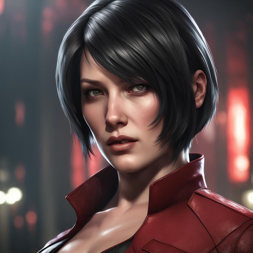 Ada Wong Portrait in Art Nouveau Style