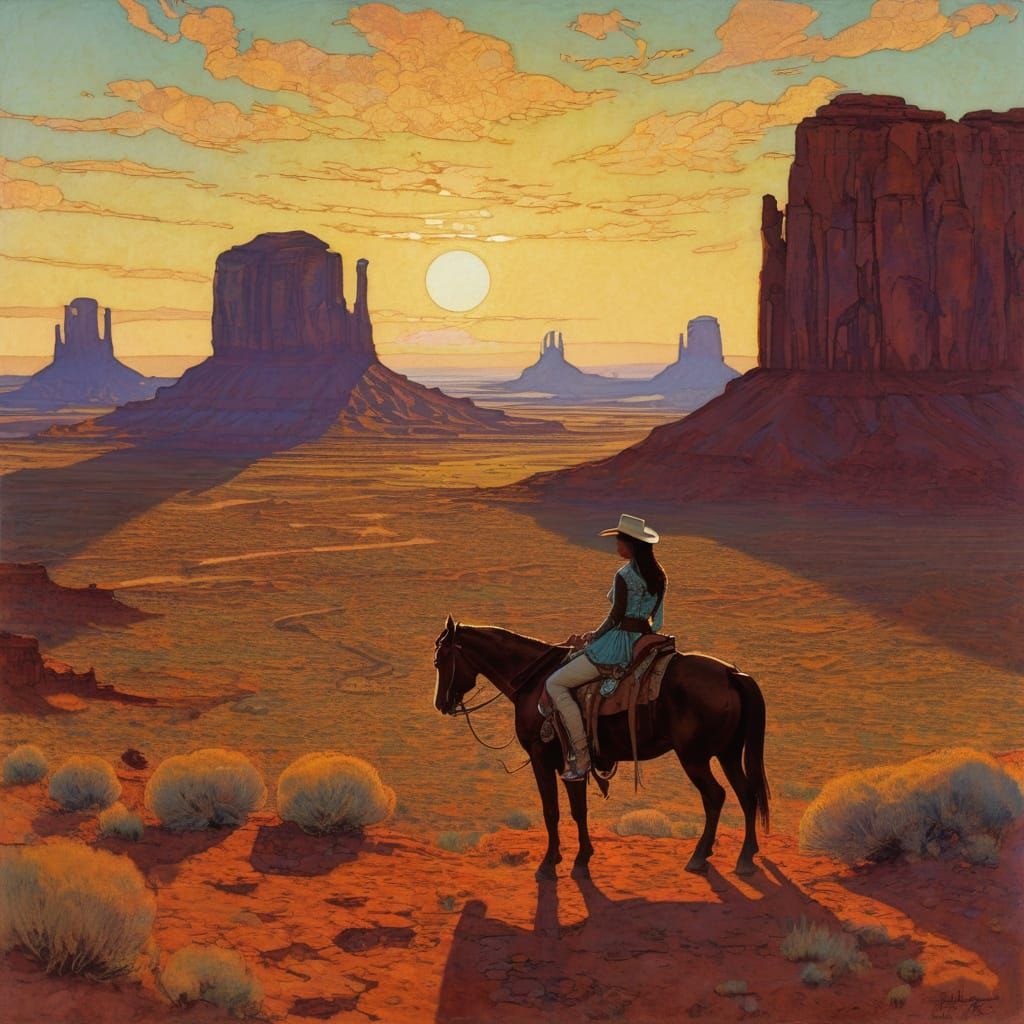 In her thoughts she is a cowgirl riding the range, Monument ...