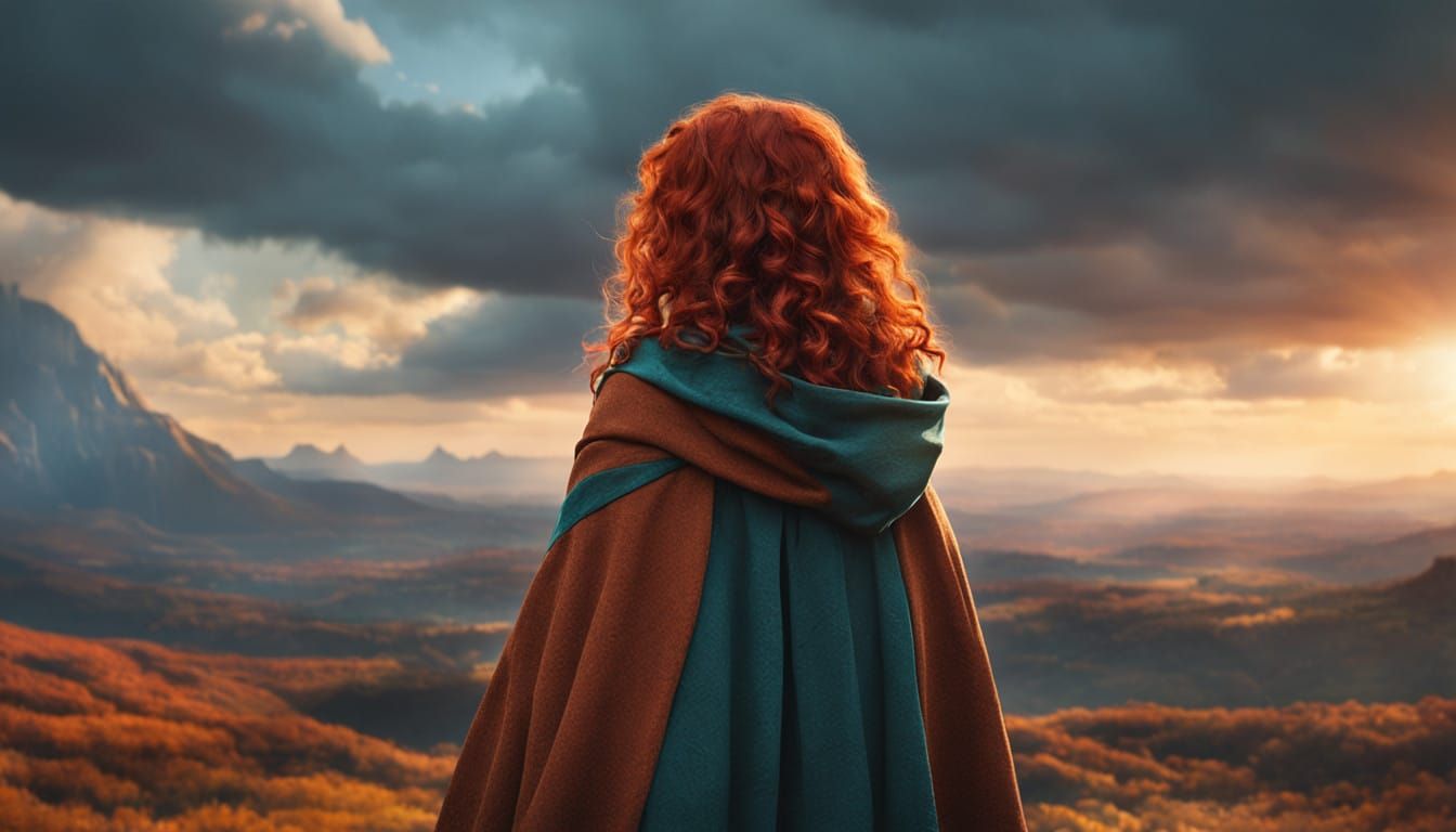 Mystical Girl Lost in Whimsical Dreamscapes