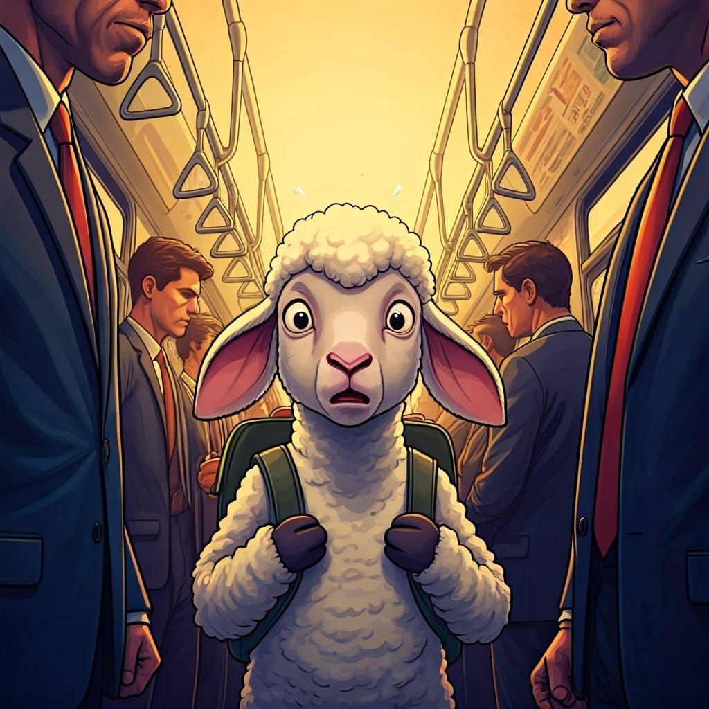 Lamb's Anxious Commute: Cartoon Art on the Subway