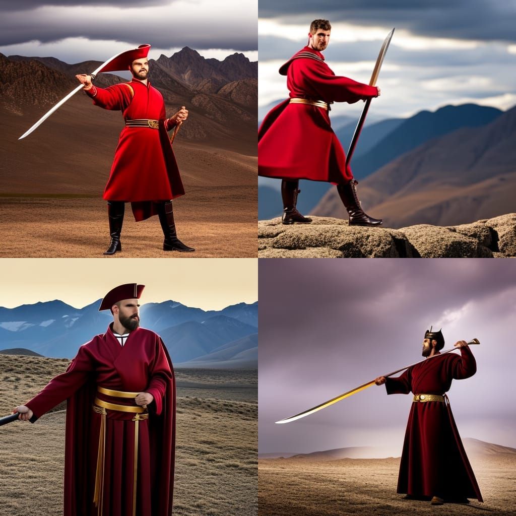 Matador Emperor with Broadsword in Rocky Mountains