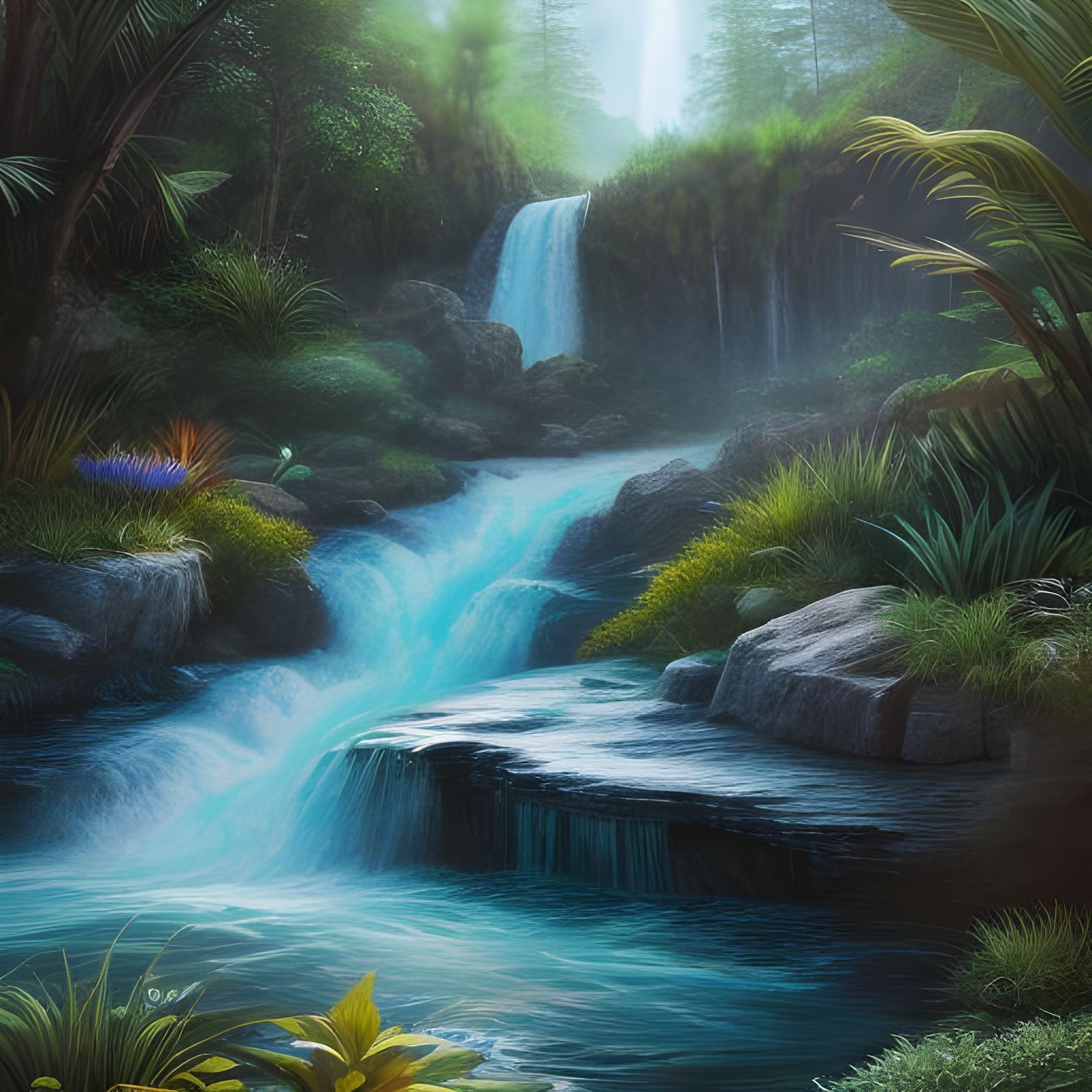 Waterfalls and Rapids: Holographic Cosmic Illustration