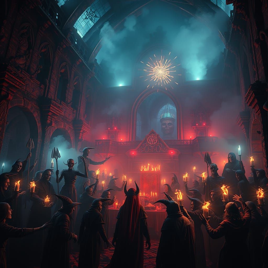 Undead and Witches Celebrate New Year's Eve in Castle