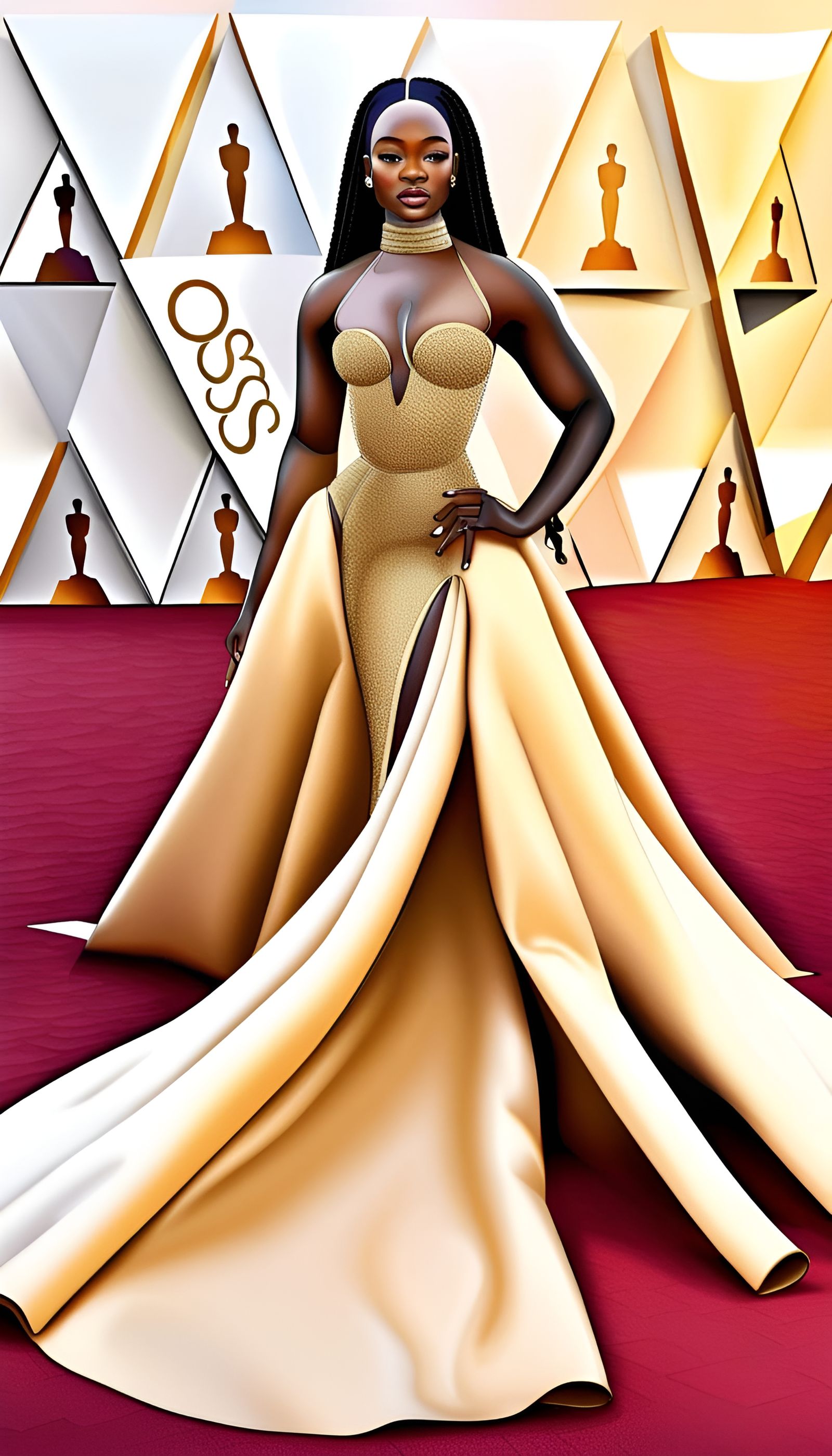 View-Blocking Dress on the Oscars Red Carpet