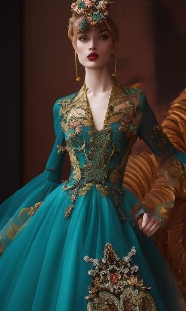 Lace and Flowers: Retro Portrait in Art Deco Style