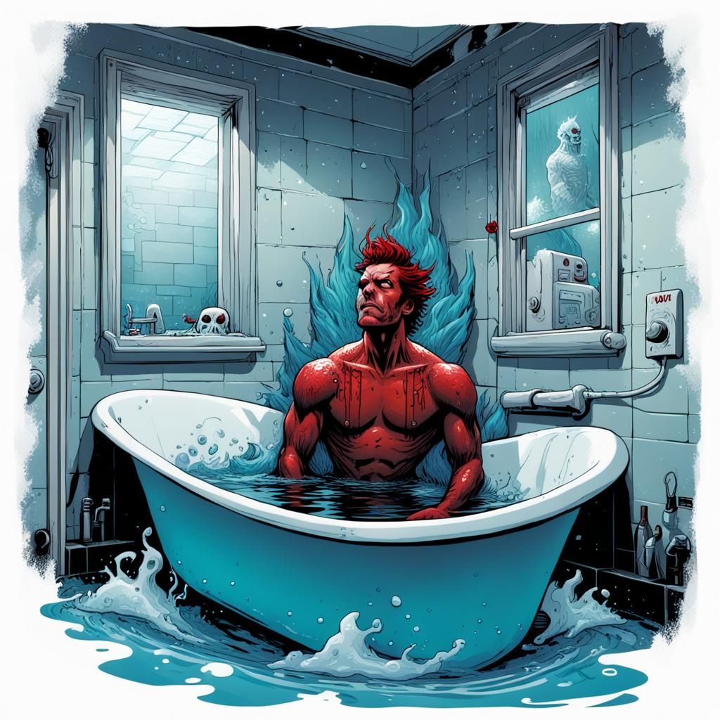 Merman In His Bathtub