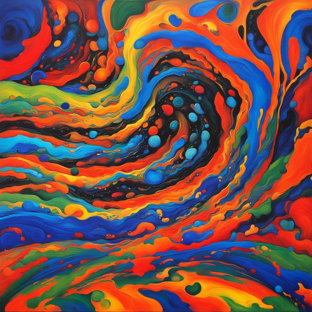 Abstract Mindscape: Vivid Colors and Fine Details