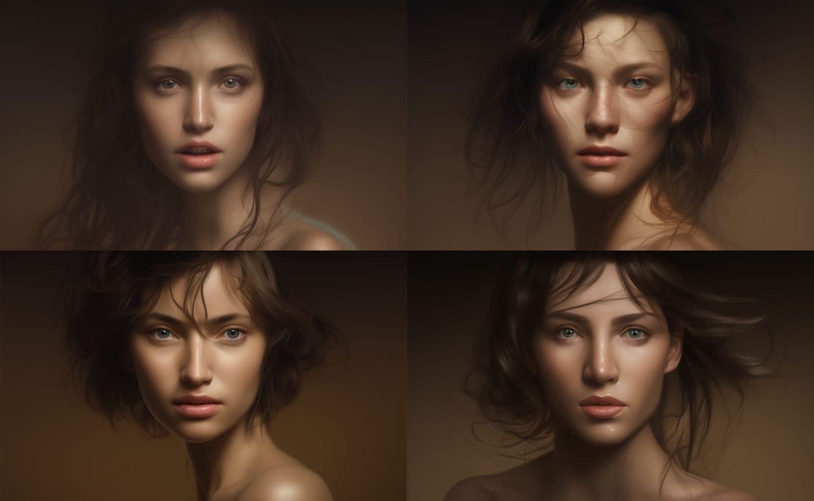 Detailed Portrait of Ancient Woman in Digital Art Style