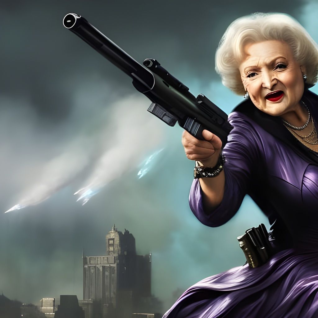 Betty White as Angel of Death, Graffiti Art