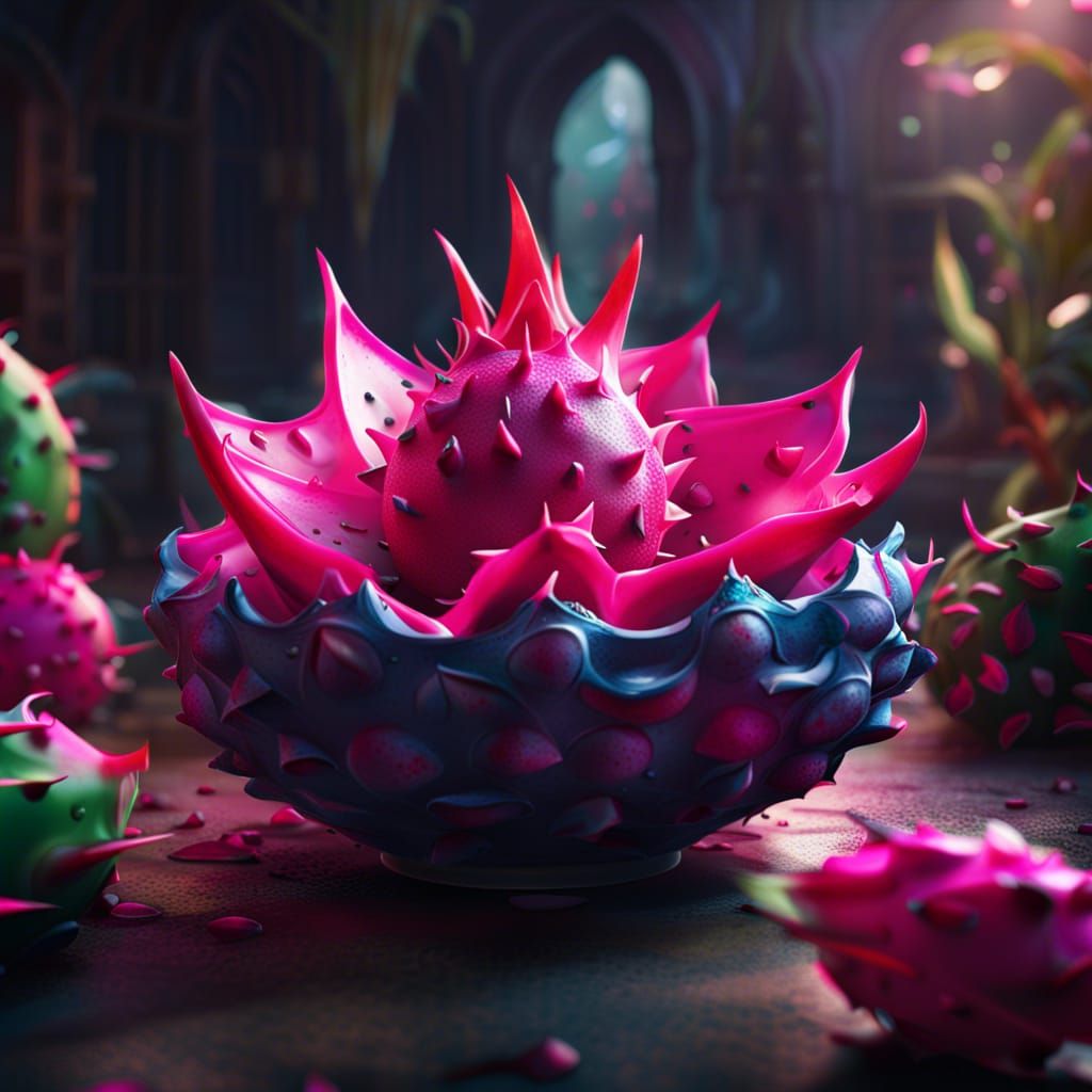 Alien Dragon Fruit Fantasy Concept Art
