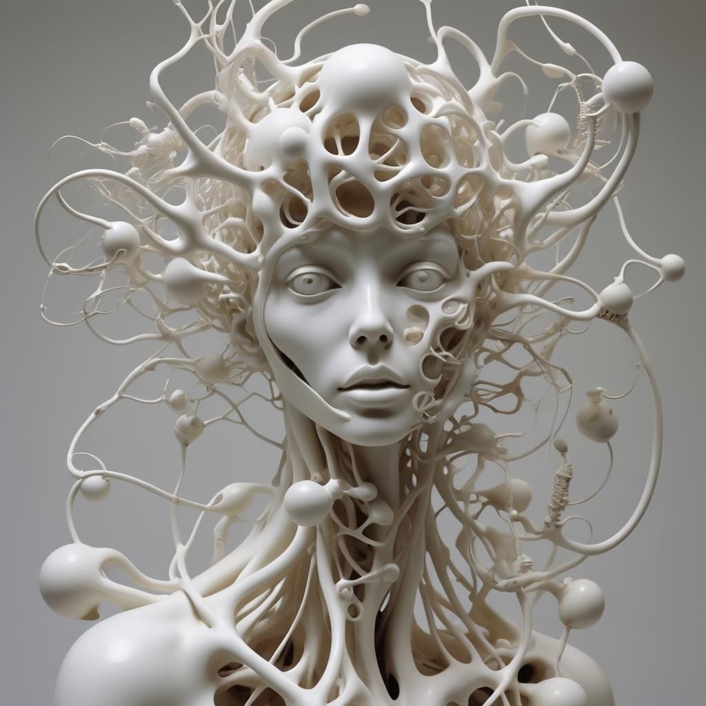 Postmodern Life Sculpture: Mech Details in Sci-Fi Style