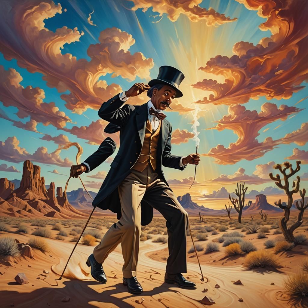 Mr. Bojangles Dances in Surreal Desert Landscape