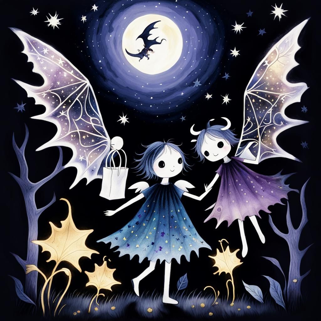 Gothic Whimsy: Angel, Demon, and Fairy Friends
