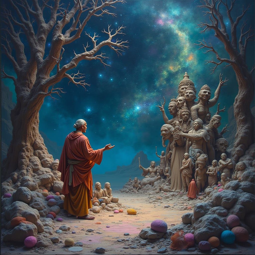 Clay World Creation in Visionary Art Style