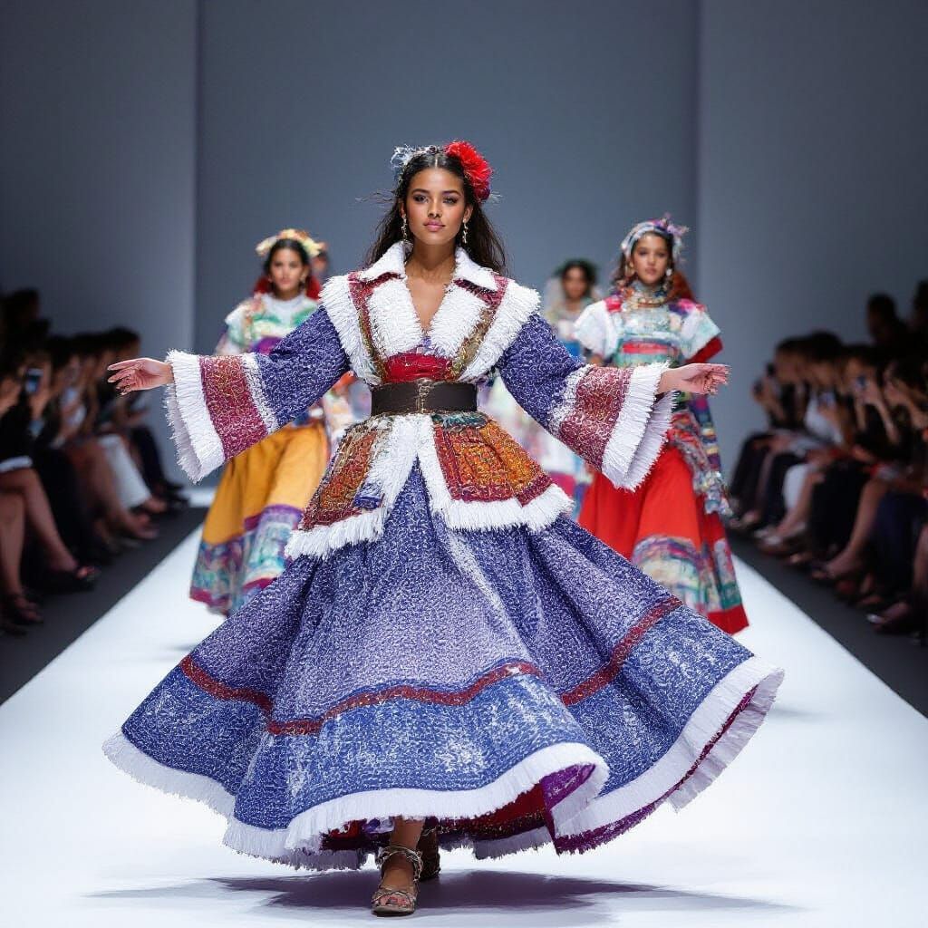 Colorful Ghost Girl Teaches Fox to Dance