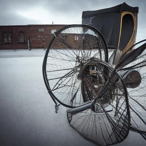 Shilling Rides a Penny-farthing in Psychedelic Style