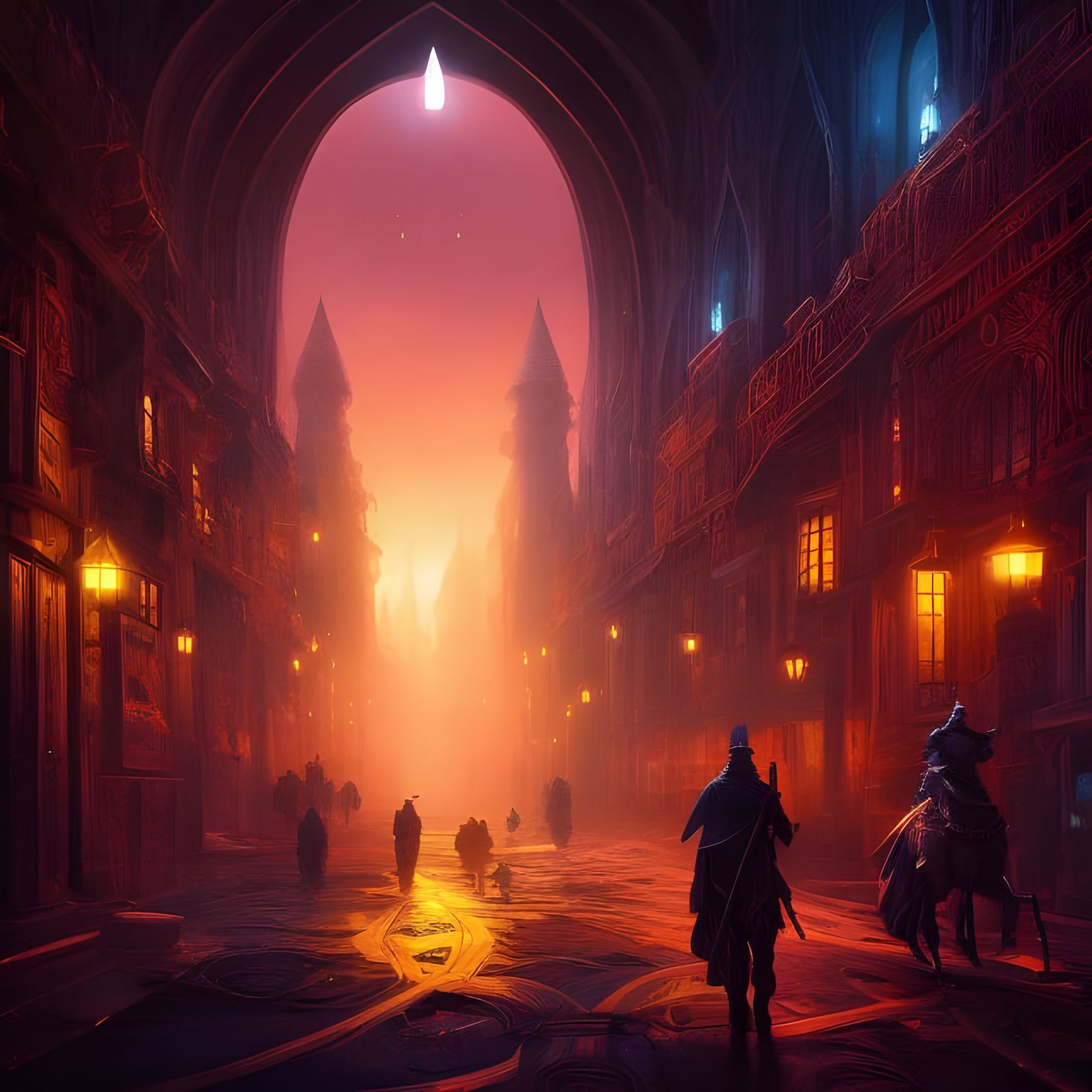 Shahrazad in Dark Fantasy Digital Art Style